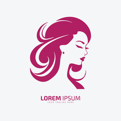 Abstract Lady Profile Icon Vector Design logo icon silhouette vector isolated design