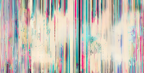Printer Streaks: Seamless CMYK Color Ink Toner Texture Overlay for Abstract Dystopian Background - obrazy, fototapety, plakaty