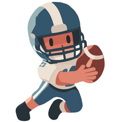 Boy playing american football