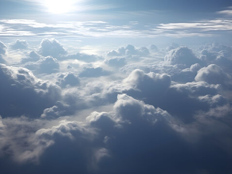 cloudy sky, grey sky with clouds, bad weather, rainy day, winter day during a storm, sky background with clouds, dark clouds, flying over the clouds, picture from plane