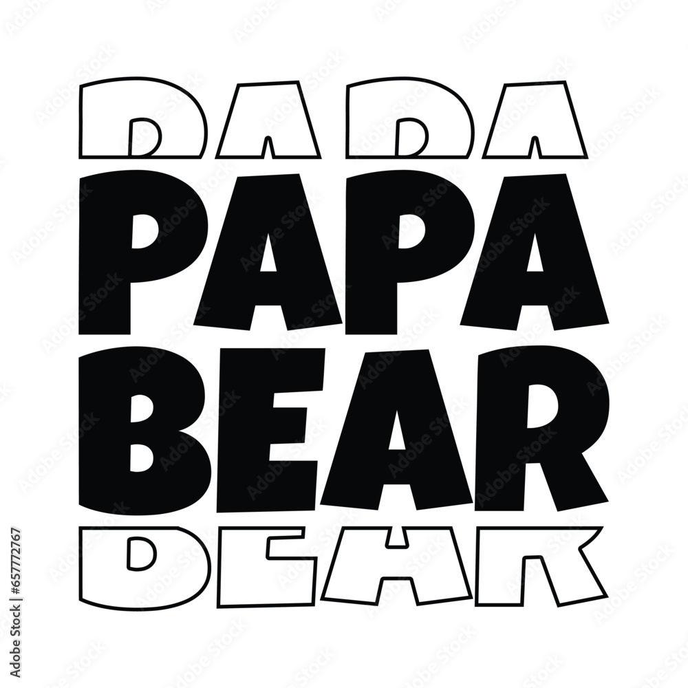 Canvas Prints Papa bear, Papa Svg, 