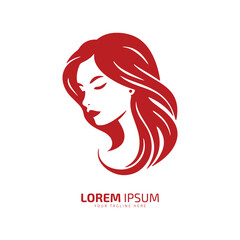 Elegant Lady Silhouette Minimal Logo logo icon silhouette vector isolated design