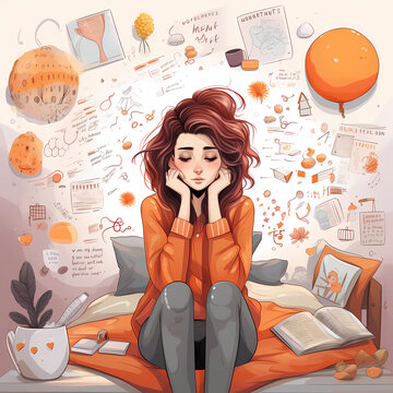 poster of a sick girl depicting infograms about the disease