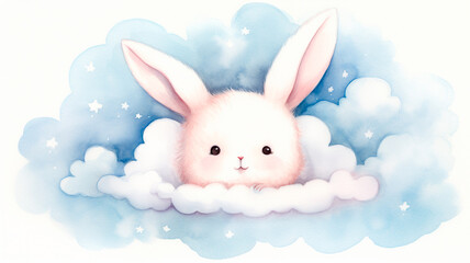 cute bunny in the snow