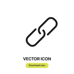 Link icon vector. Linear-style sign for mobile concept and web design. Link symbol illustration. Pixel vector graphics - Vector.	