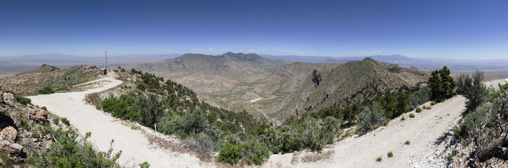 Fototapeta na wymiar Panorama From The Summit Of Scrub Mountain In Southwest Utah Looking North