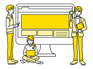 web制作をするビジネスパーソン・PCサイトを制作するビジネスパーソン