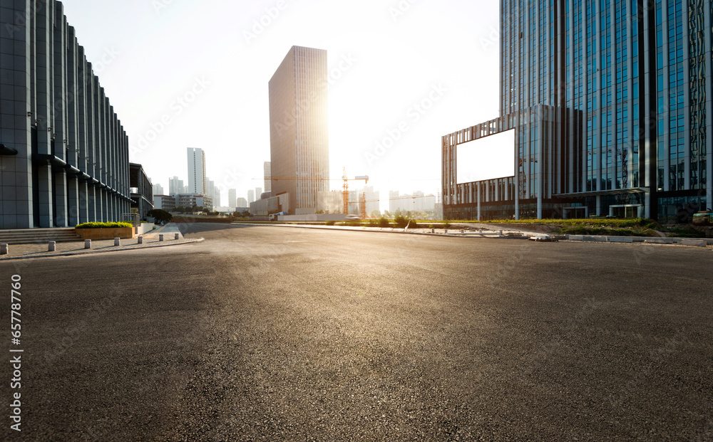 Canvas Prints blank billboard on office building