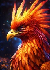 Fototapeta premium A glorious Phoenix, AI generative