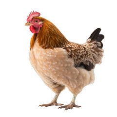 Single Hen on Transparent Background