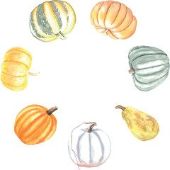 Poster of autumn different pumpkins