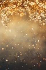Festive gold and black vertical background with copy space. New Year, Christmas, birthday, other holidays.
