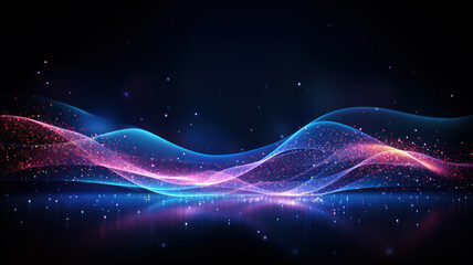Abstract Digital Particle Wave Background