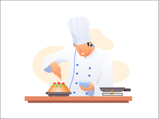 Restaurant Illustration, vector