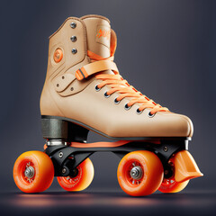 trendy beige roller skates for a dynamic and stylish appearance