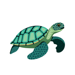 Sea Turtle Cartoon Animal Illustration