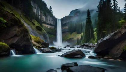 Foto op Plexiglas waterfall in yosemite © Khani