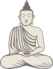 Budha statue illustration