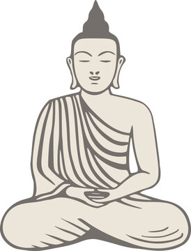 recommend clip art: Budha statue illustration