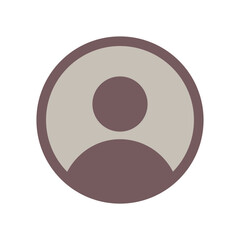 Vector Flat Profile Icon. Solid Male User Avatar for Web, App.