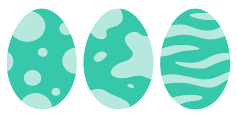 set of dinosaur eggs illustration