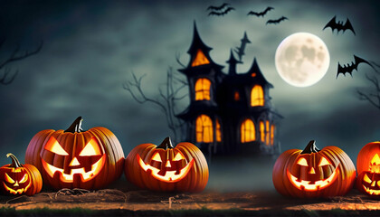 Halloween Motiv als Hintergrund für Einladungskarten oder Flyer 
