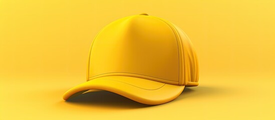 Digital illustration of a cartoon cap on yellow background