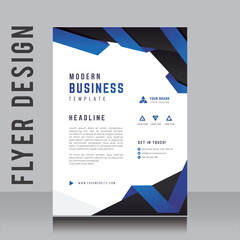 creative business brochure flyer design with vibrant colors template design illustration
