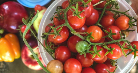 cherry tomatoes on a plate