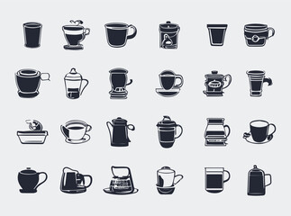 
Restaurant vector coffee icons set, modern solid symbol collection, filled style pictogram pack. Signs, logo illustration