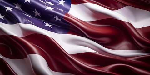 The American Flag with a Wavy Effect, Symbolizing the Pride, Freedom, and Unity of the United States of America