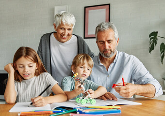 grandchild family child grandparent grandfather grandmother homework education home together...