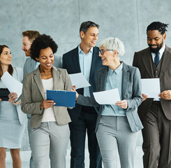 young business people meeting office teamwork group success corporate senior mature colleague...