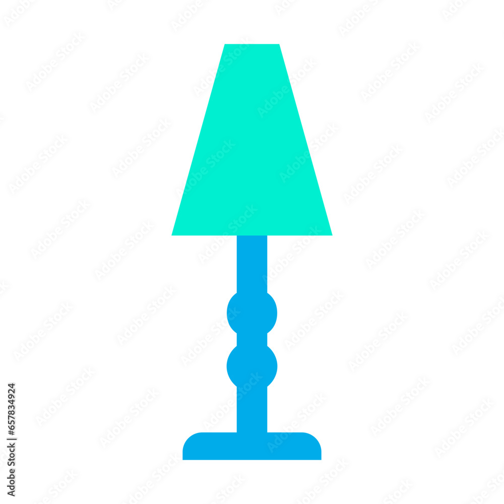 Canvas Prints flat table lamp icon