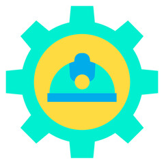 Flat Architect helmet icon