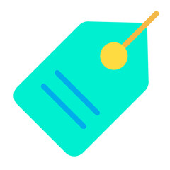 Flat Label tag icon