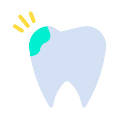 Flat Dental Cavity icon