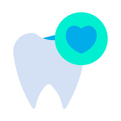 Flat Dental Love icon