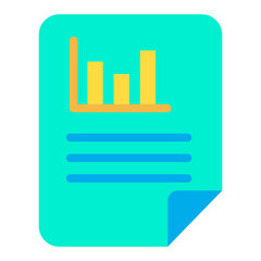 Flat Analytics Document icon