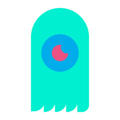 Flat Ghost eye icon