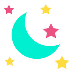 Flat Moon icon