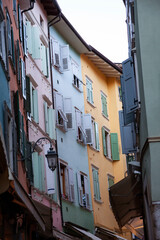 Street view from city Riva del Garda, Lombardy, Italy 