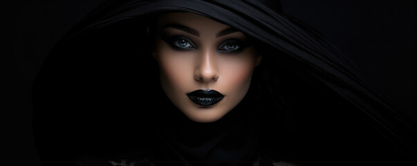 Mysterious individual in all-black attire