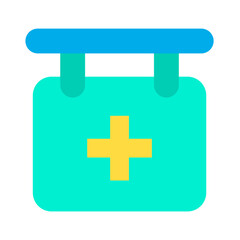 Obraz premium Flat Hospital Board icon