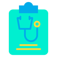 Flat Medical Notepad icon