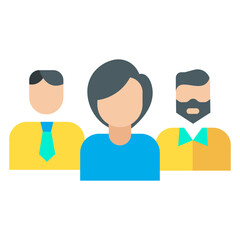 Fototapeta premium Flat Woman Boss Team icon