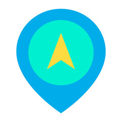 Flat Navigation Map icon