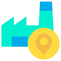 Flat Factory Location icon
