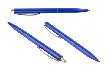 set pens, ballpoint pen isolated from background, concept of signing a document or contract	