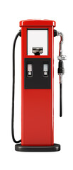 Fuel dispenser on a light transparent background. PNG file. Generative AI